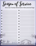 Season of Service Family Activities - Free Printable